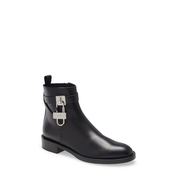 Givenchy Women's Lock Bootie Black EUR 36.5 US 6.5 - Picture 2 of 8